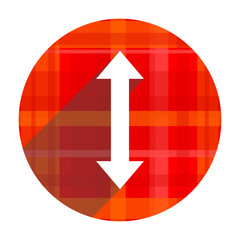 arrow red flat icon isolated