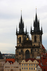 Naklejka na ściany i meble Church Our Lady before Tyn in Prague, Czech Republic