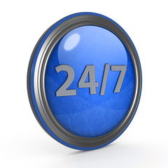 Support circular icon on white background