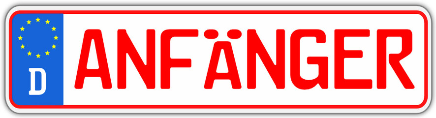 Anfänger Schild  #141020-svg05