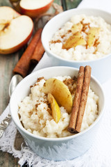 Rice Pudding with Apple and Cinnamon