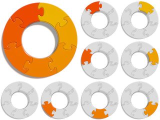 Circle Puzzle 07 - Orange