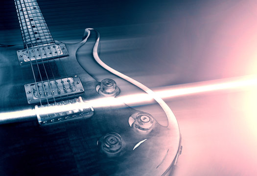 Electric guitar and ray of light