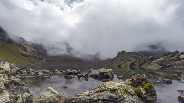 Lake cloudscape time lapse