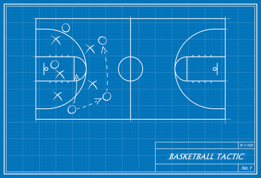 basketball tactic on blueprint