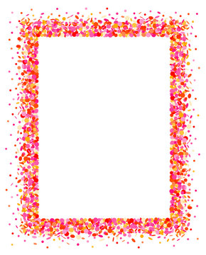 Confetti frame in pink