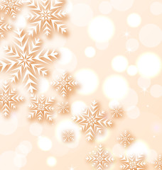 Fototapeta na wymiar Abstract Christmas light background with snowflakes