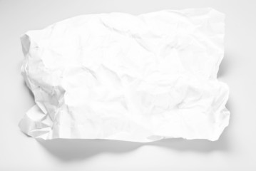 Obraz premium Blank crumpled sheet of paper