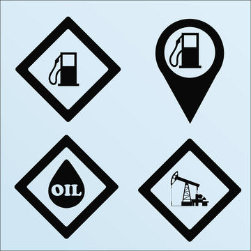 Oil or combustible illustration over color background