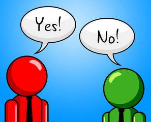 Yes No Shows Disapproval O.K. And Agreeing