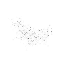Vector color network connection and DNA atom