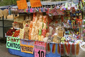 Street market at Chapultepec zoo, mexico city