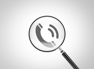 Magnifying Glass Contact Icon