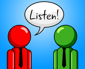 Listen Conversation Indicates Chit Chat And Chinwag