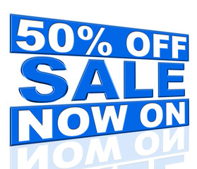 Fifty Percent Off Represents Just Now And Cheap