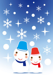 かわいい雪ダルマ