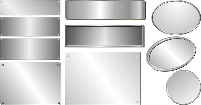 Silver Metal Plate Stock Photo, Picture and Royalty Free Image. Image  13638322.