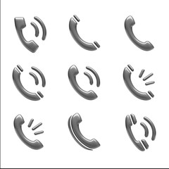 Contact Icons isolated on white