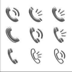 Obraz premium Contact Icons isolated on white