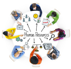Multiethnic Group of People with Human Resources Concept