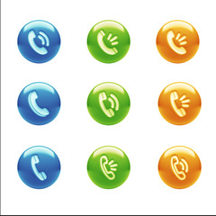 Contact Icons isolated on white