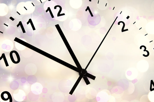 Clock and abstract background New Year Christmas 