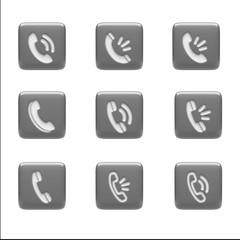 Contact Icons isolated on white