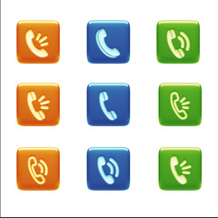 Contact Icons isolated on white