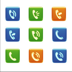 Contact Icons isolated on white