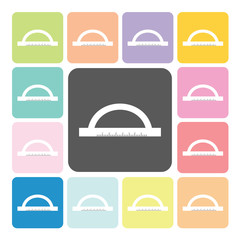 Ruler Icon color set vector illustration