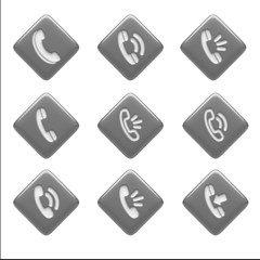 Contact Icons isolated on white