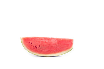 Slice of watermelon on white background