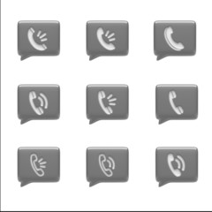 Contact Icons isolated on white