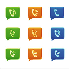 Contact Icons isolated on white