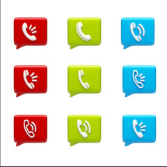 Contact Icons isolated on white