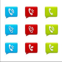 Contact Icons isolated on white