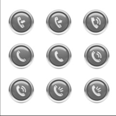 Contact Icons isolated on white
