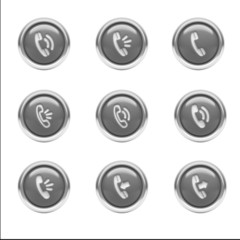 Contact Icons isolated on white