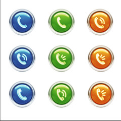 Contact Icons isolated on white