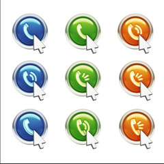 Contact Icons isolated on white