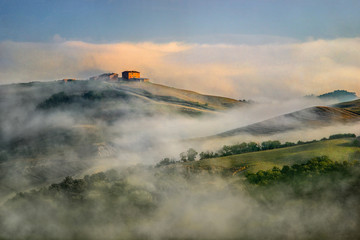 Toscania, Włochy, Krajobraz wiejski