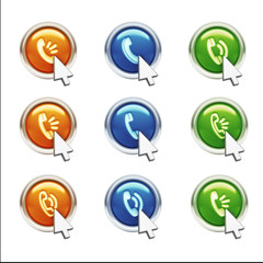Contact Icons isolated on white