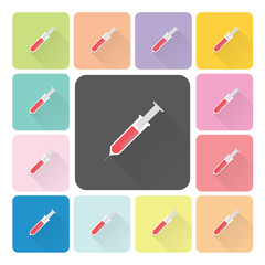 Syringe Icon Icon color set vector illustration