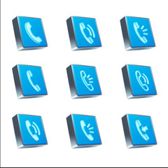 Contact Icons isolated on white