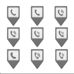 Contact Icons isolated on white