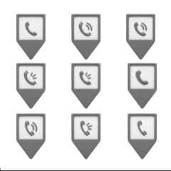 Contact Icons isolated on white