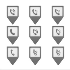 Contact Icons isolated on white