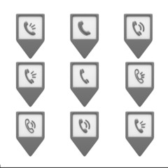 Contact Icons isolated on white