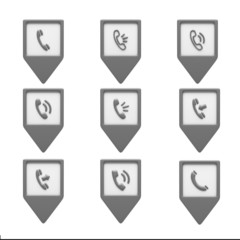 Contact Icons isolated on white