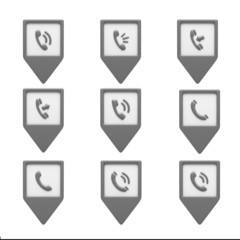 Contact Icons isolated on white